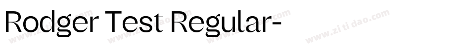 Rodger Test Regular字体转换